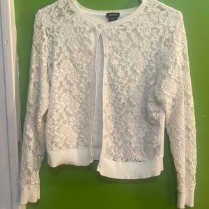 White lace cardigan
